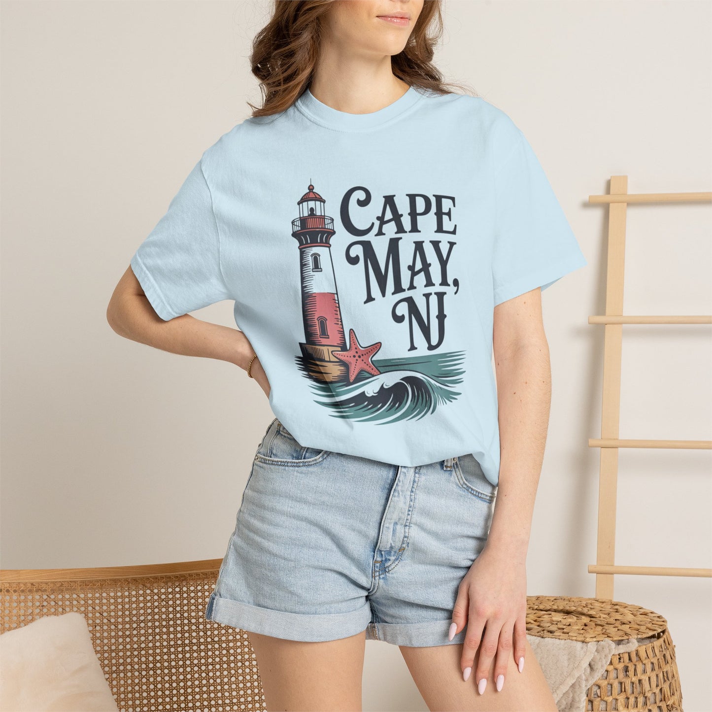 Cape May, NJ Lighthouse T-Shirt — Nautical Beach Souvenir Tee