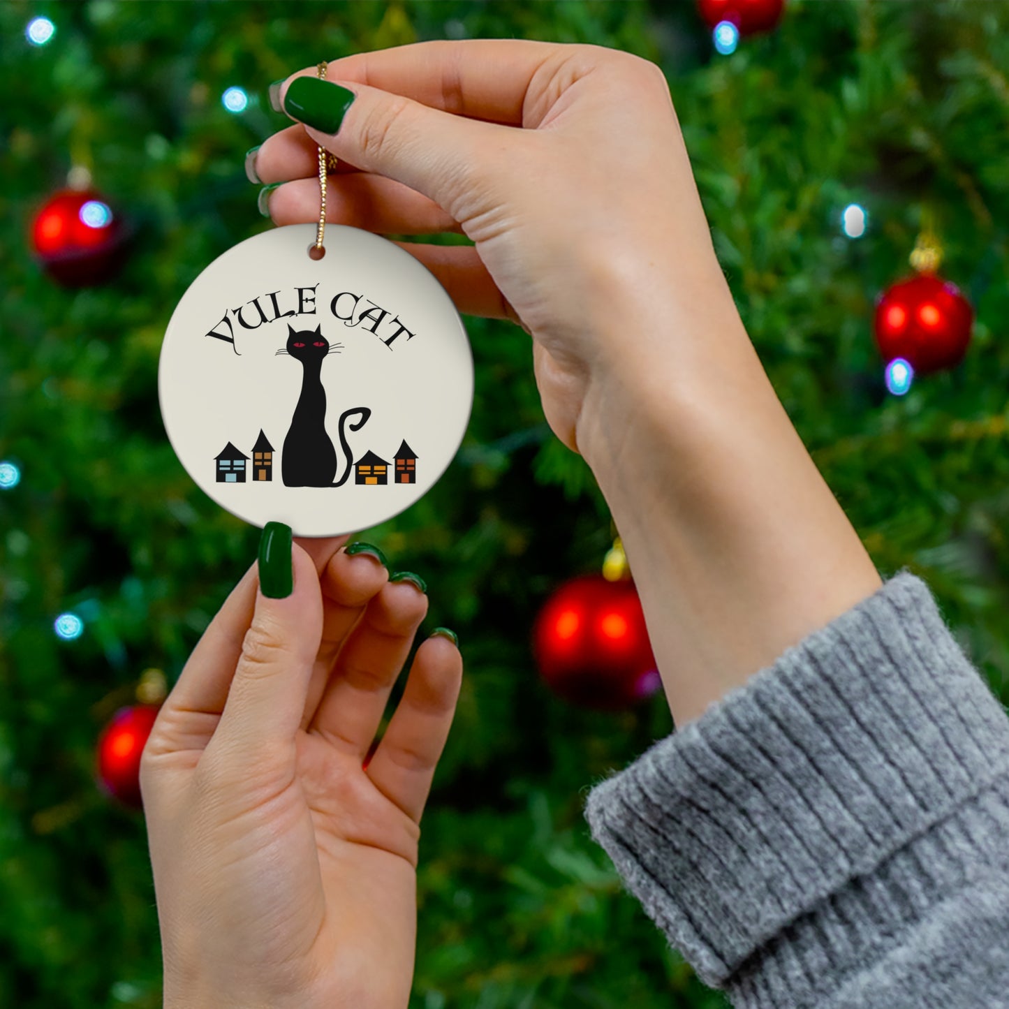 Yule Cat Christmas Ornament, Icelandic Christmas, Gleðileg jól, Yule Gifts, Holiday Decor, Winter Decor, Xmas Tree Ornament