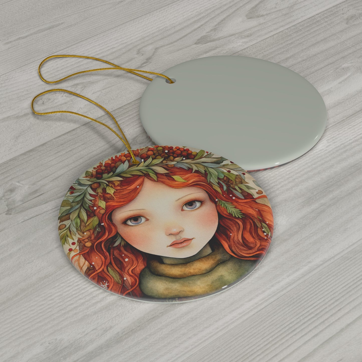Yule Gifts Christmas Ornament Winter Solstice Pagan Yule Decor Celtic Art Pagan Mythology Forest Goddess Art Irish Fairy Xmas Tree Ornaments