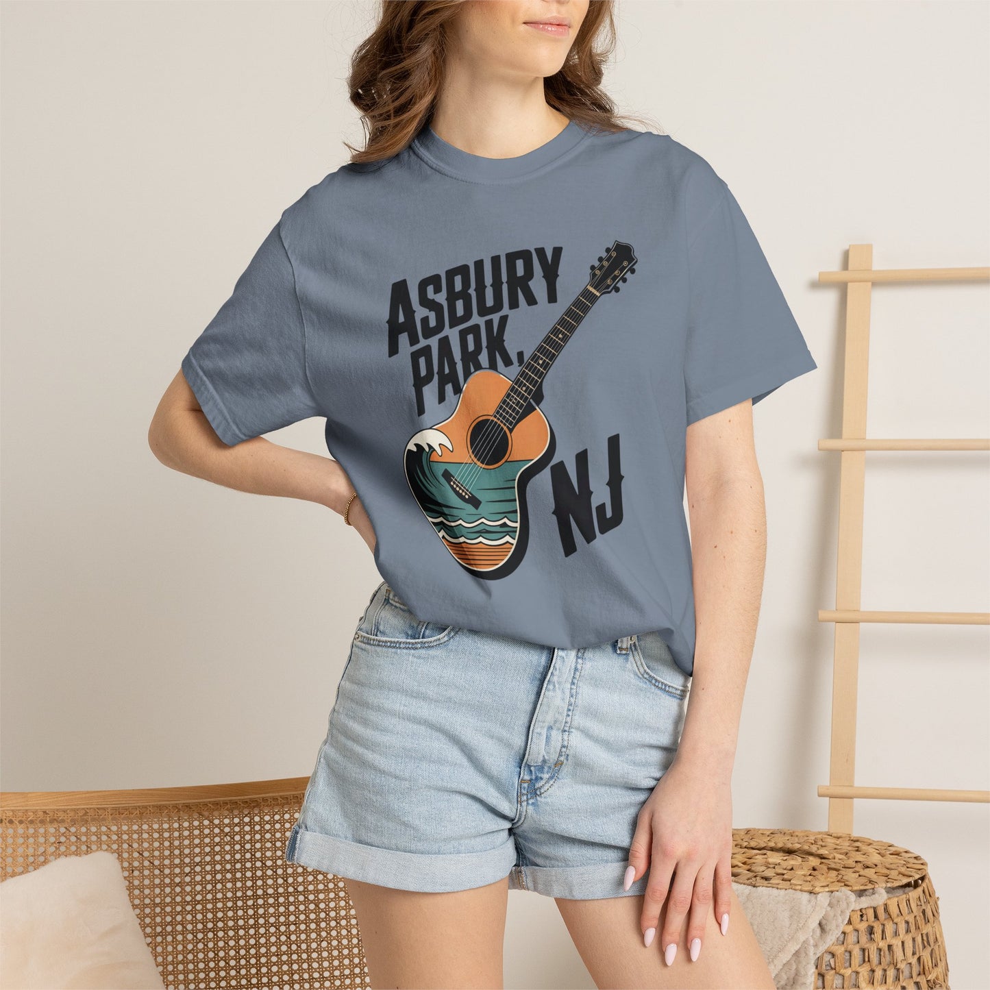 Asbury Park NJ Guitar Beach T-Shirt
