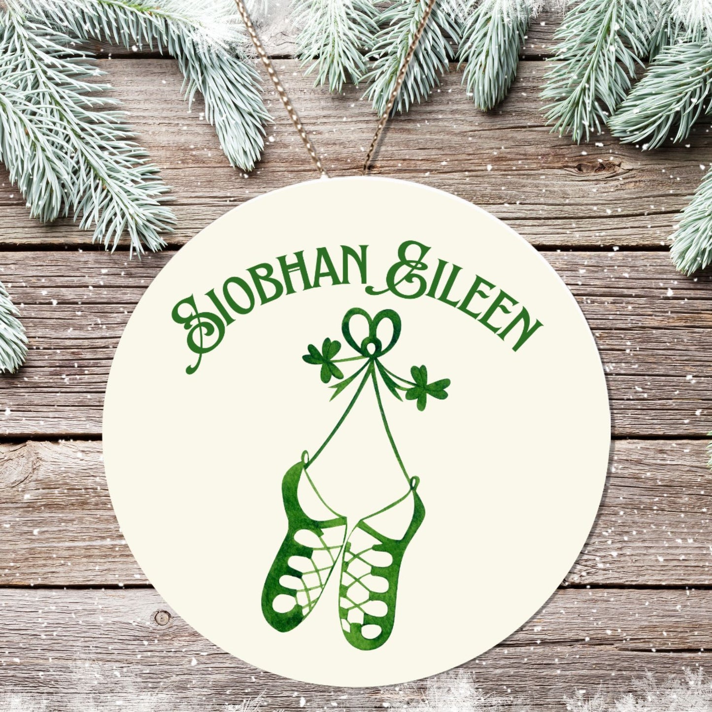 Personalized Irish Dancer Gaelic Christmas Ornament Nollaig Shona Duit Unique Celtic Ceramic Decoration Irish Dancer Custom Gift for Irish Feis Life