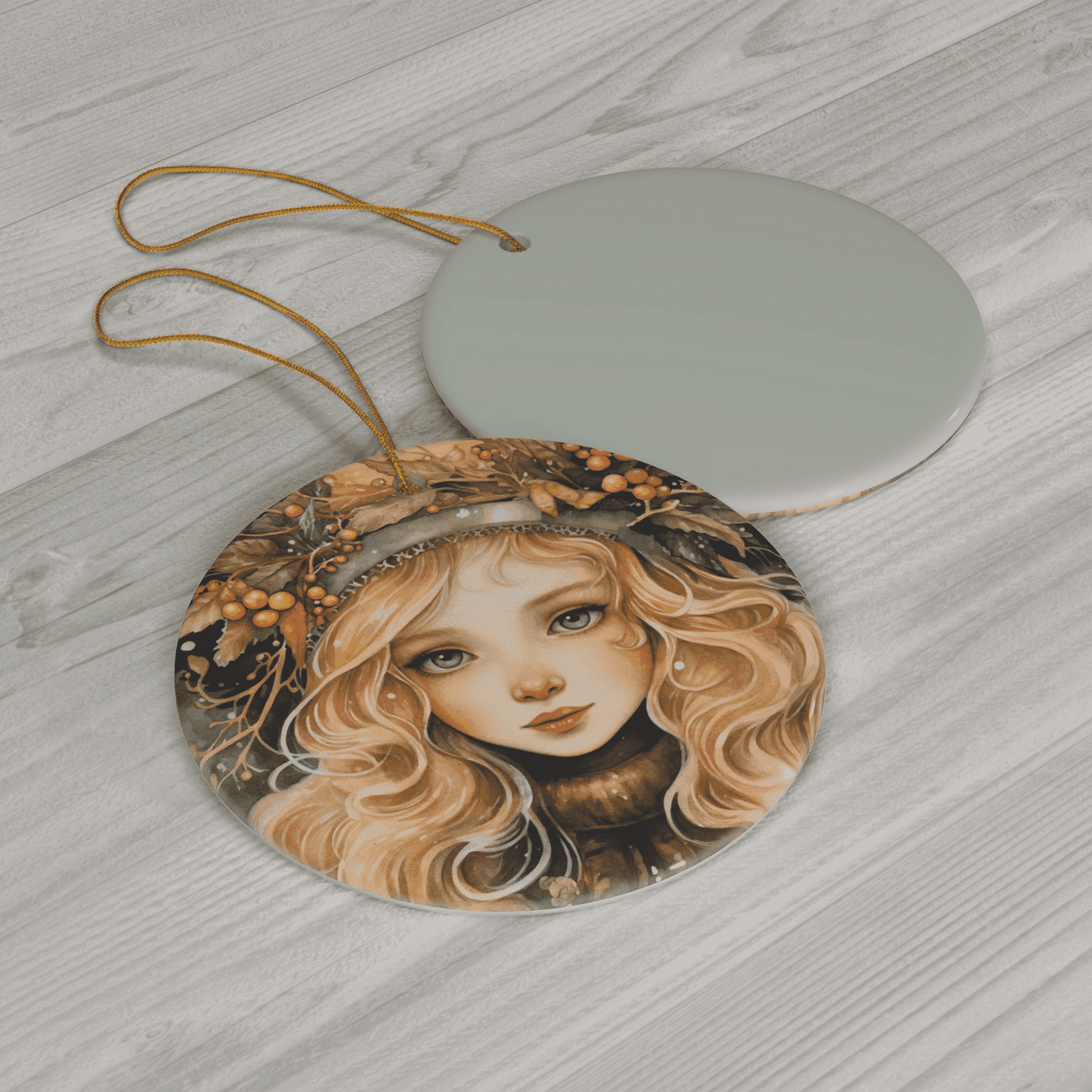 Yule Gifts Christmas Ornament Winter Solstice Pagan Yule Decor Celtic Art Pagan Mythology Forest Goddess Art Irish Fairy Xmas Tree Ornaments