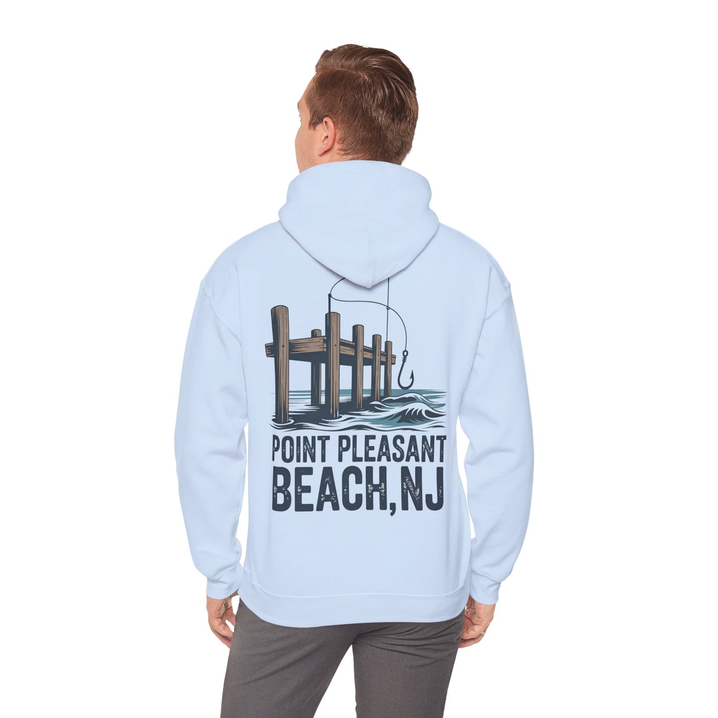 Point Pleasant Beach NJ Pier Hoodie – Fishing Dock Graphic Sweatshirt