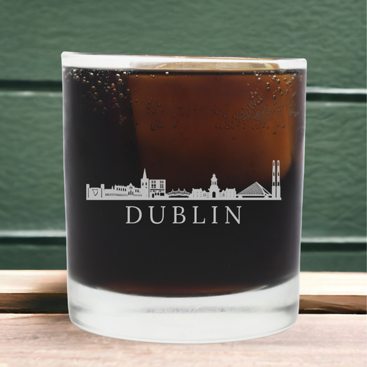 Irish Gift Dublin Skyline Engraved Whiskey Glass