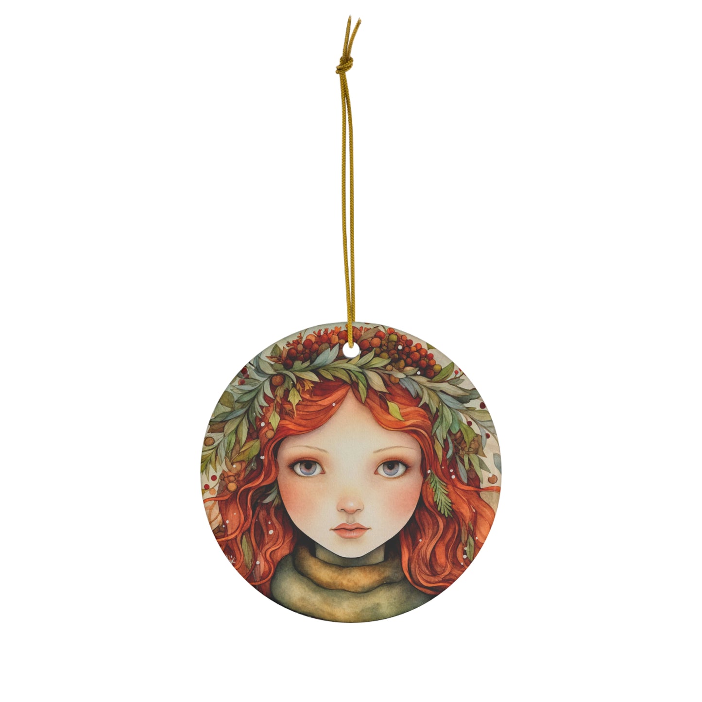 Yule Gifts Christmas Ornament Winter Solstice Pagan Yule Decor Celtic Art Pagan Mythology Forest Goddess Art Irish Fairy Xmas Tree Ornaments