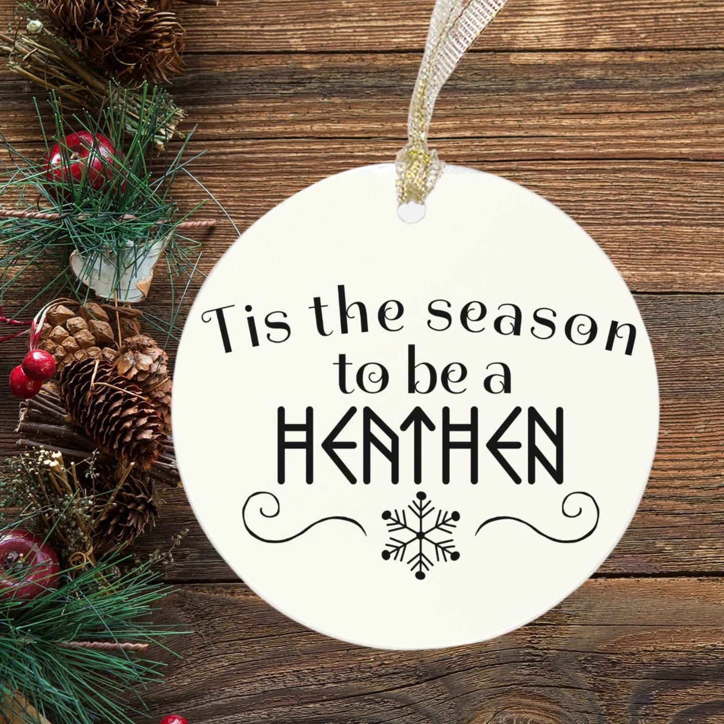 Yule Gifts | Christmas Ornament | Heathen Season | Pagan Decor Christmas | Winter Solstice Decor | Blessed Yule | Pagan Christmas | Wiccan Christmas
