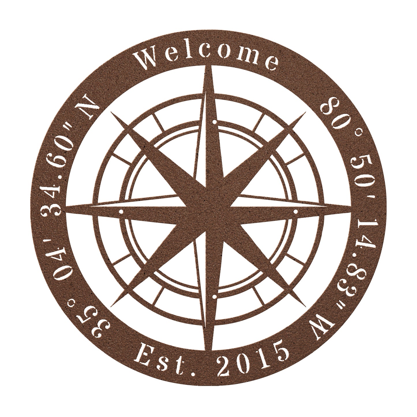 Custom Nautical Compass Metal Sign clickcoastal
