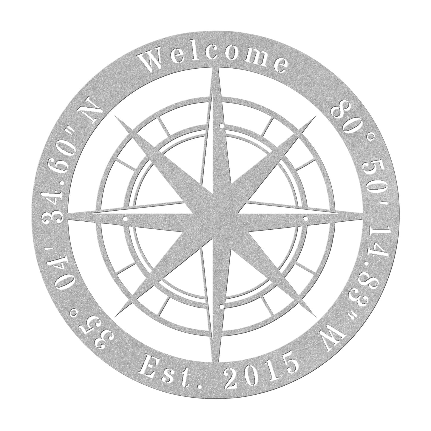 Custom Nautical Compass Metal Sign clickcoastal