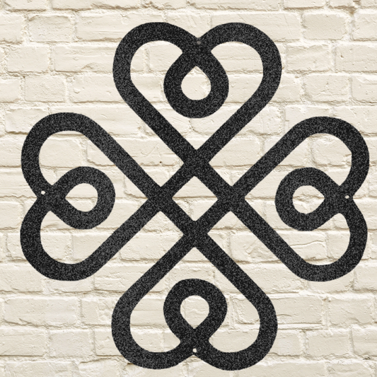 Minimal Rustic Shamrock Metal Sign