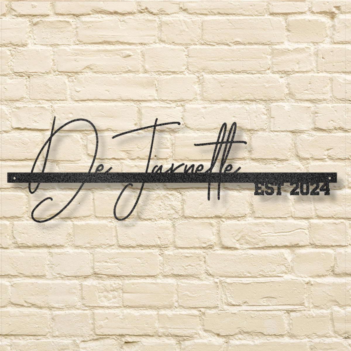 Modern Script Custom Steel Wall Decor clickcoastal