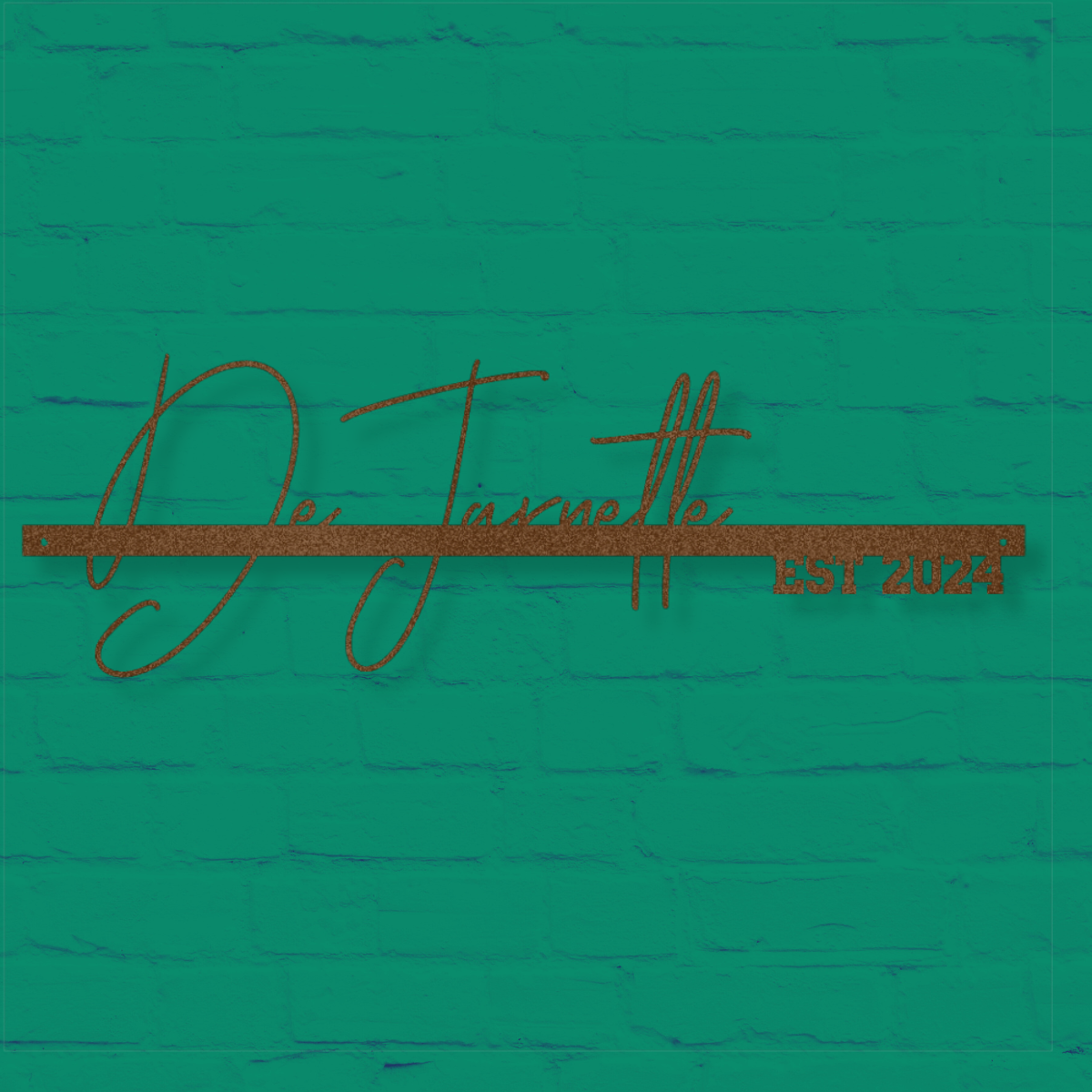 Modern Script Custom Steel Wall Decor clickcoastal