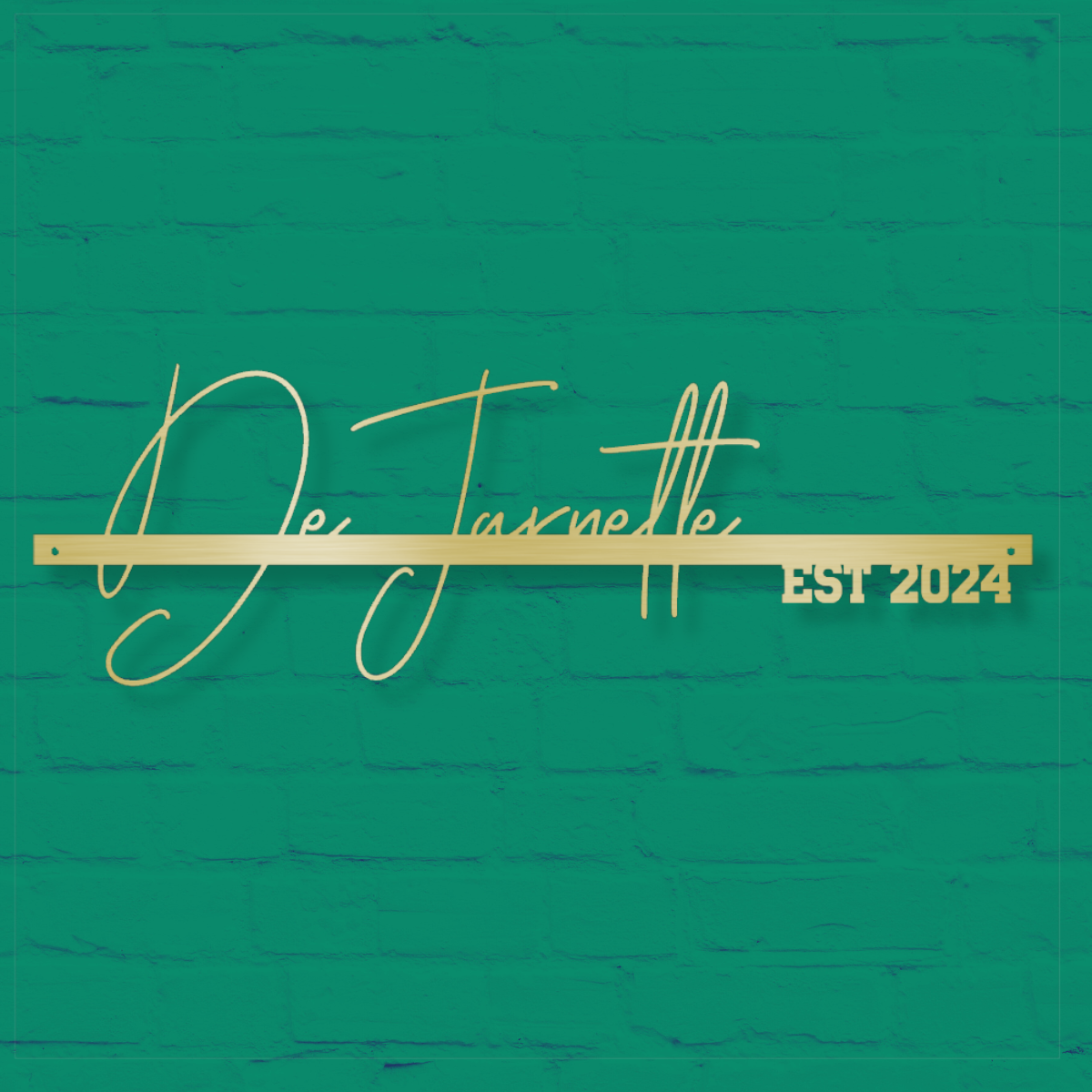Modern Script Custom Steel Wall Decor clickcoastal