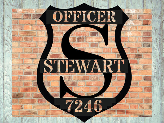 Custom Police Sign, Police Retirement Gift, Thin Blue Line Wall Art, Police Officer Gifts, Back the Blue Gift for Cop