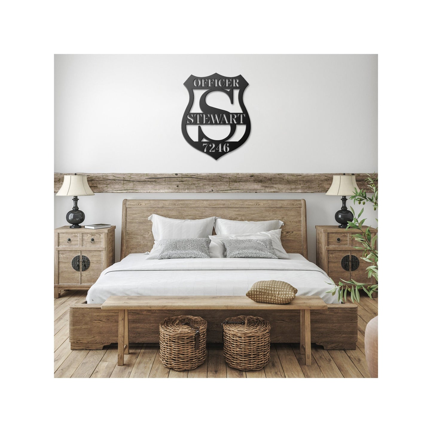 Custom Police Sign, Police Retirement Gift, Thin Blue Line Wall Art, Police Officer Gifts, Back the Blue Gift for Cop clickcoastal