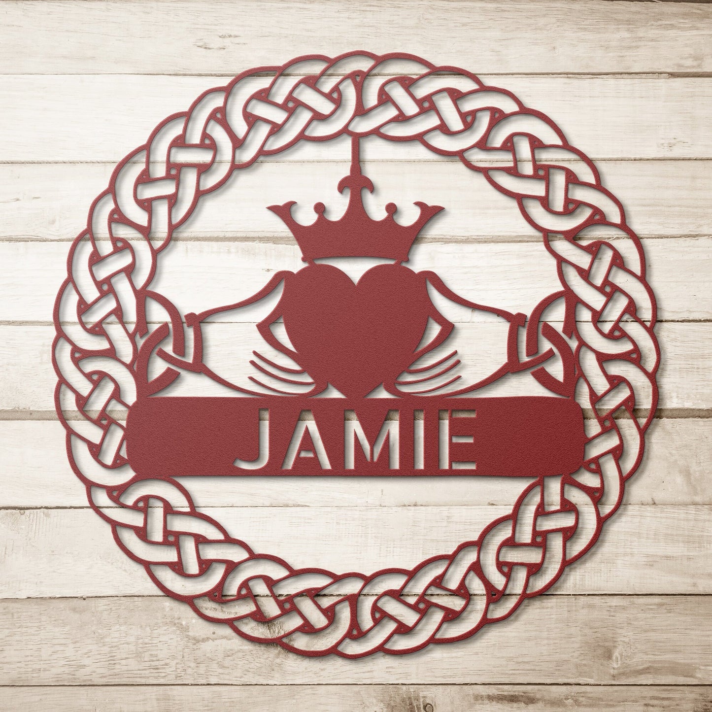 Custom Claddagh Metal Art clickcoastal