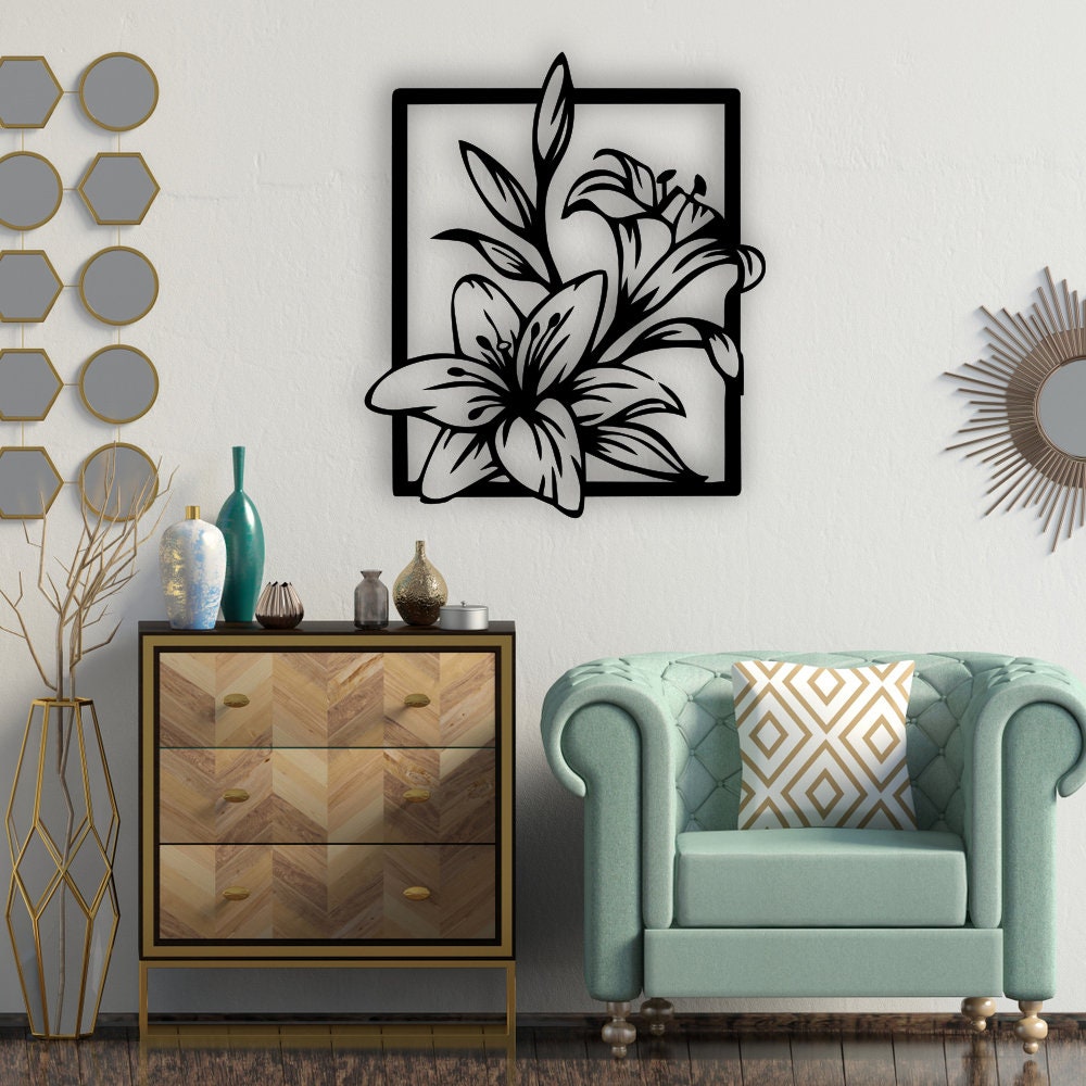 Metal Flower Wall Art | Floral Metal Wall Art | Metal Wall Decor | Outdoor Dècor | Metal Wall Hangings | Metal Flower Decor | Flower Sign clickcoastal