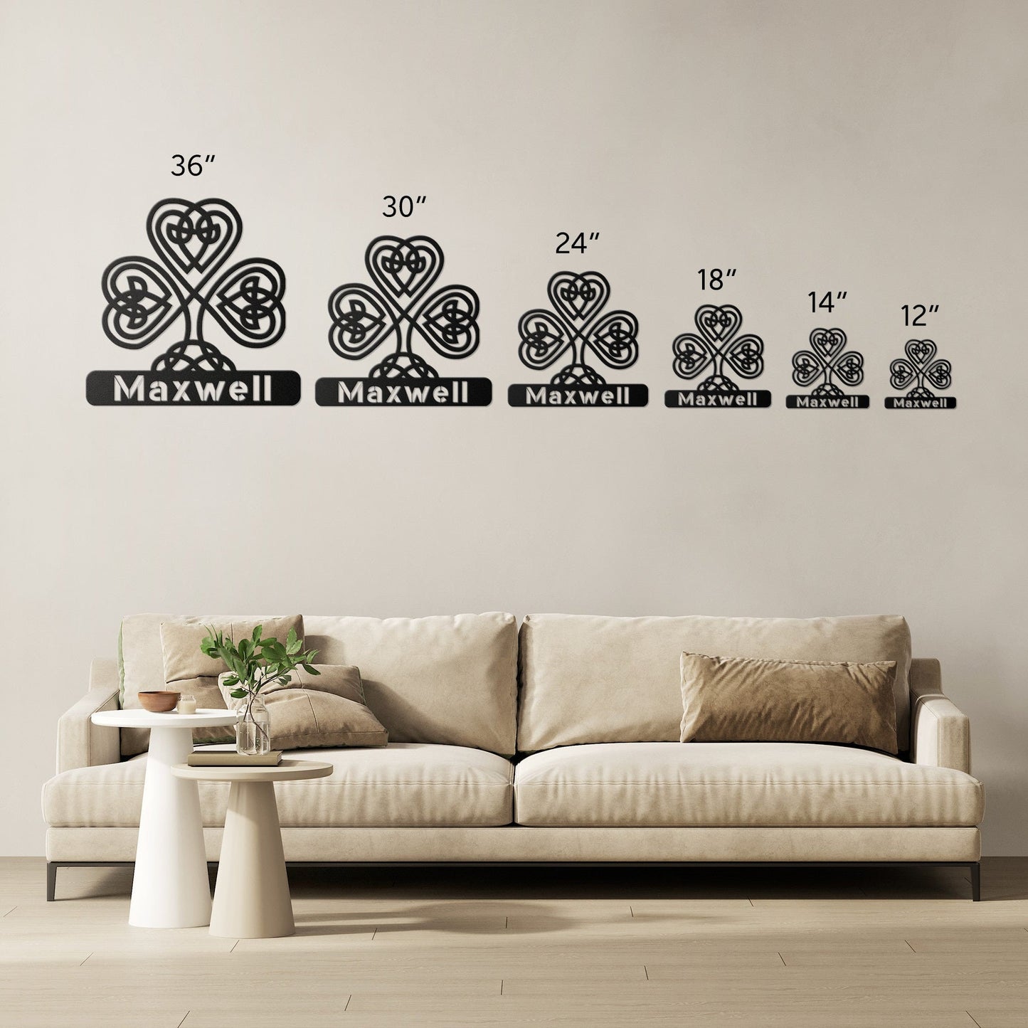 Custom Shamrock Metal Art Sign clickcoastal