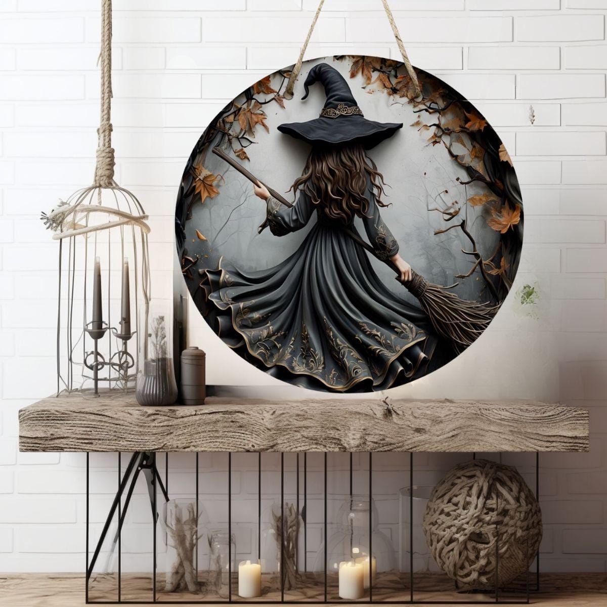 Witchy Home Decor Gift,Mystic Samhain Wiccan Wood Sign,Halloween Wall Art,Pagan Goth Host Gift,Dark Academia,Witch Aesthetic,Whimsigoth