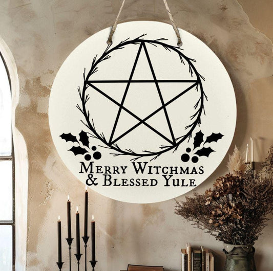 Witchy Home Decor Gift,Mystic Samhain Wiccan Wood Sign,Halloween Wall Art,Pagan Goth Host Gift,Dark Academia,Witch Aesthetic,Whimsigoth