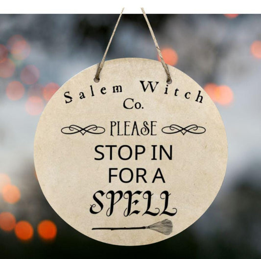 Witchy Home Decor Gift,Mystic Samhain Wiccan Wood Sign,Halloween Wall Art,Pagan Goth Host Gift,Dark Academia,Witch Aesthetic,Whimsigoth
