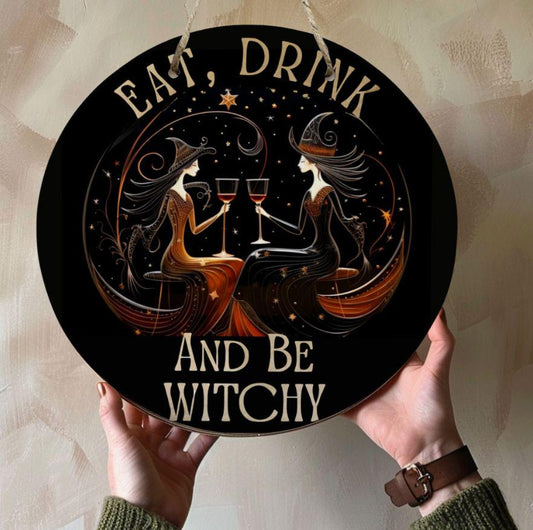 Witchy Home Decor Gift,Mystic Samhain Wiccan Wood Sign,Halloween Wall Art,Pagan Goth Host Gift,Dark Academia,Witch Aesthetic,Whimsigoth