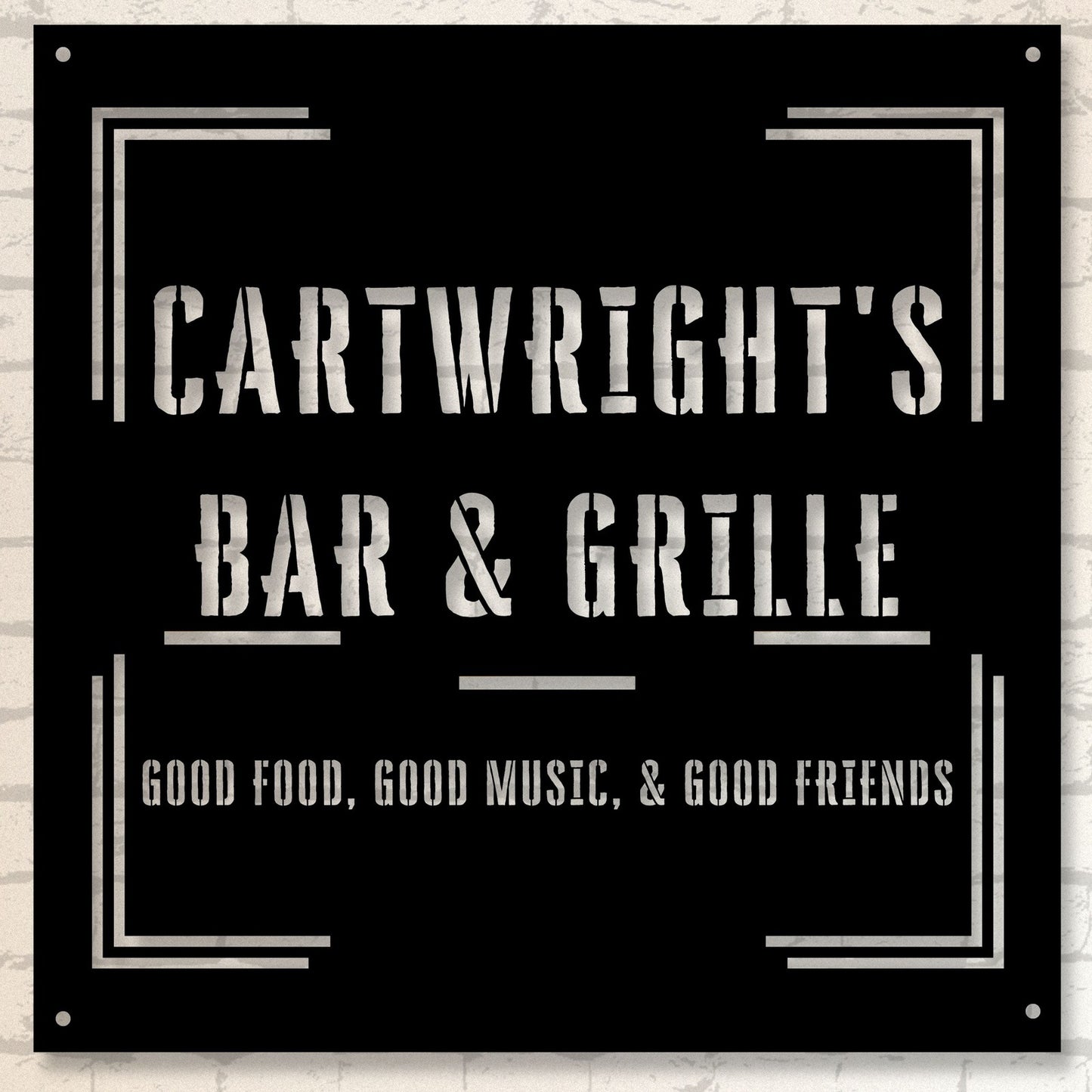 Personalized Metal Family Bar and Grill Sign Custom Decor Wall Art Personalized Gifts Custom Metal Art Unique Housewarming Home BBQ Camping Gifts