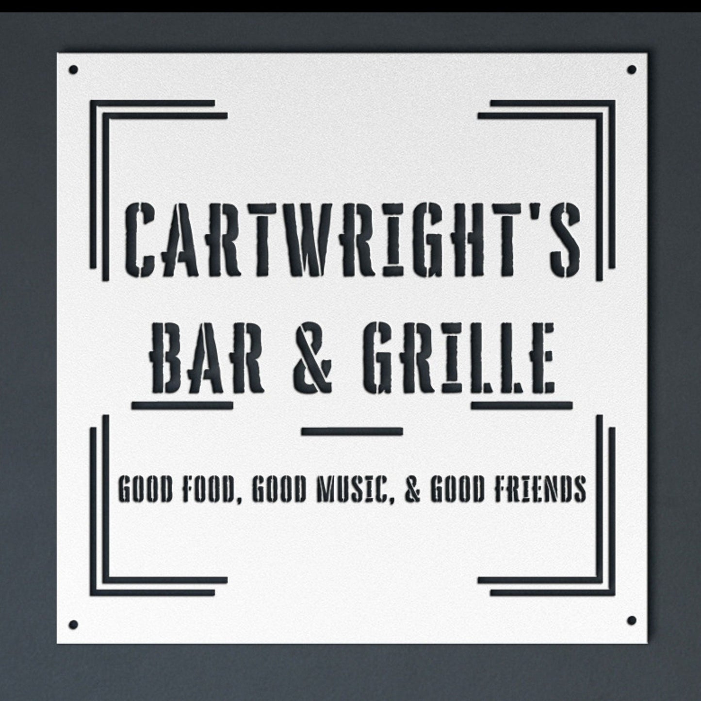 Personalized Metal Family Bar and Grill Sign Custom Decor Wall Art Personalized Gifts Custom Metal Art Unique Housewarming Home BBQ Camping Gifts