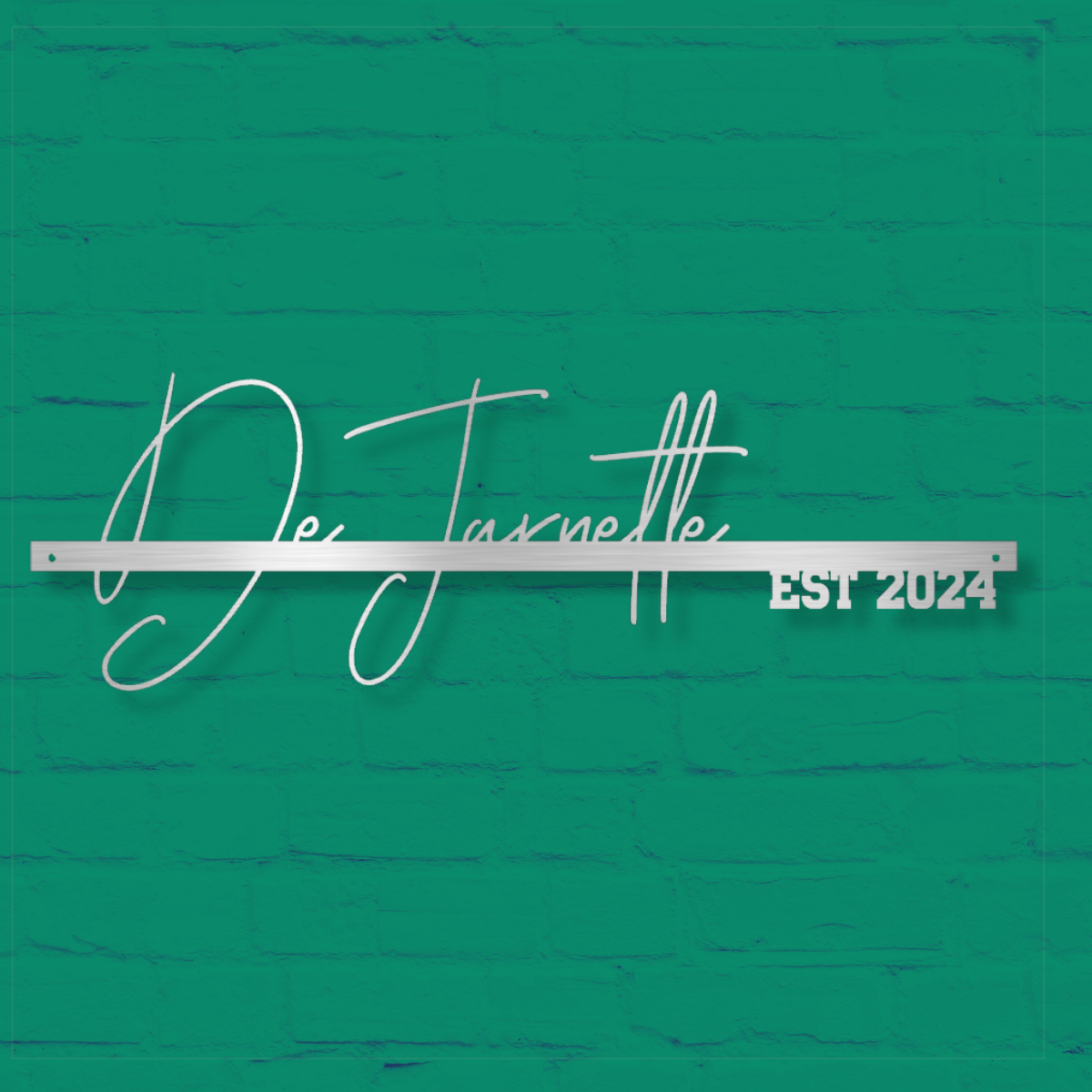 Modern Script Custom Steel Wall Decor clickcoastal