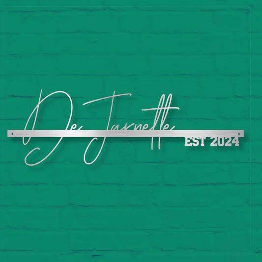 Custom Steel Wall Decor – Modern Script Sign | Personalized Metal Wall Art clickcoastal