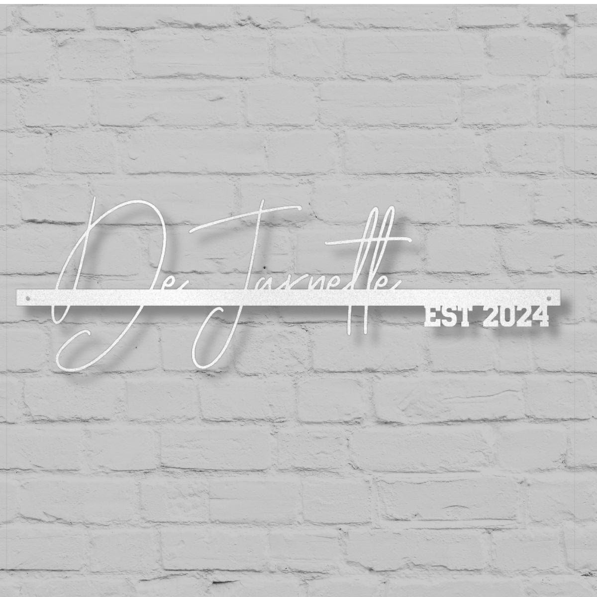 Modern Script Custom Steel Wall Decor clickcoastal