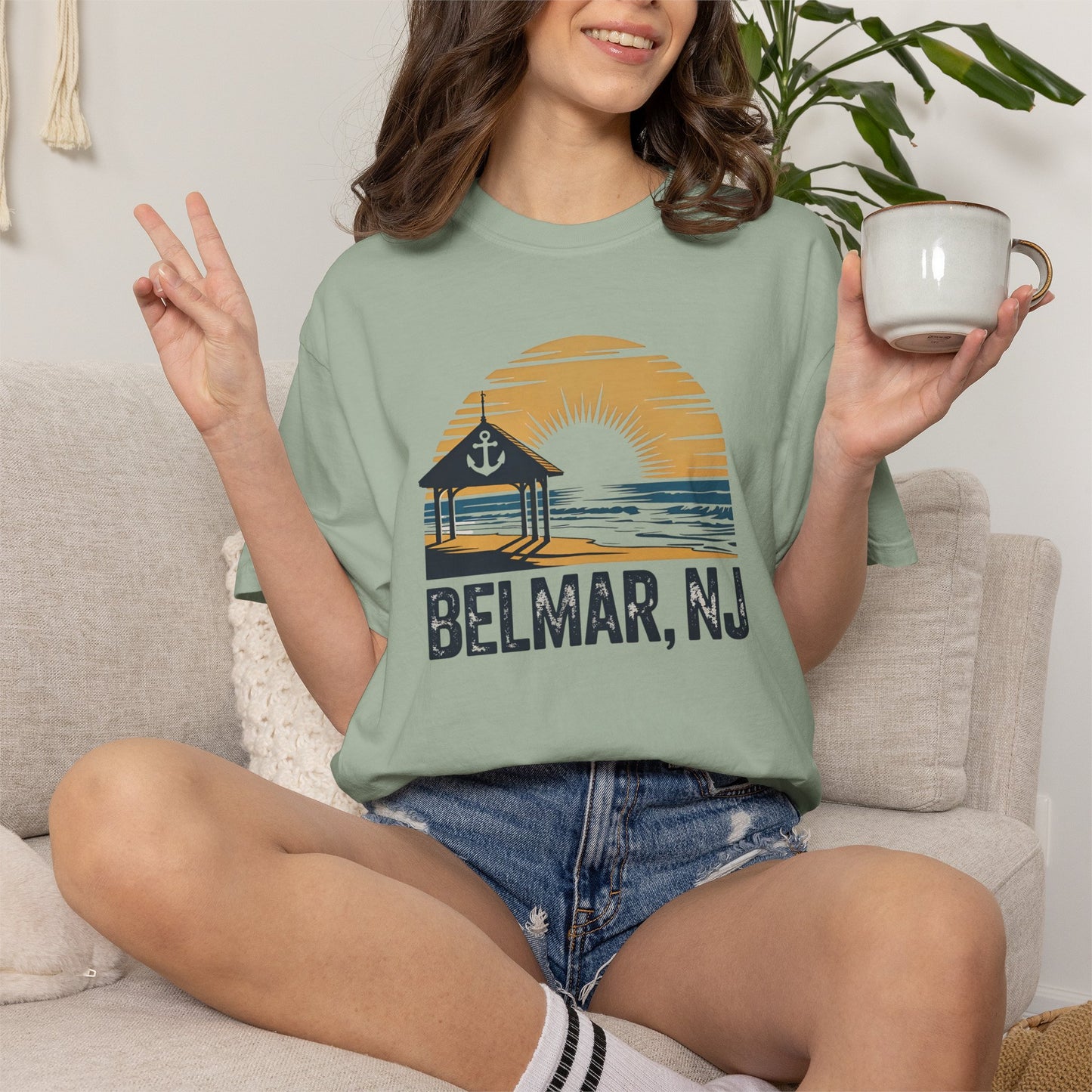 Belmar, NJ Shore Beach T-Shirt