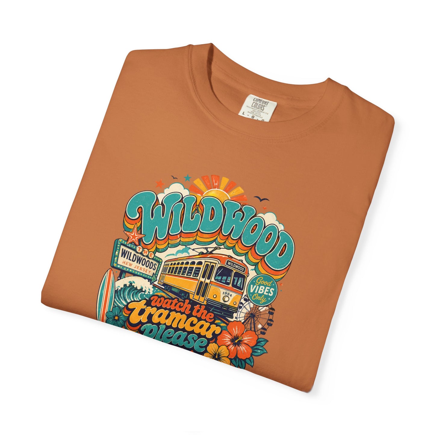 Wildwood Tramcar Please T-Shirt — Retro Beachboardwalk Graphic Tee