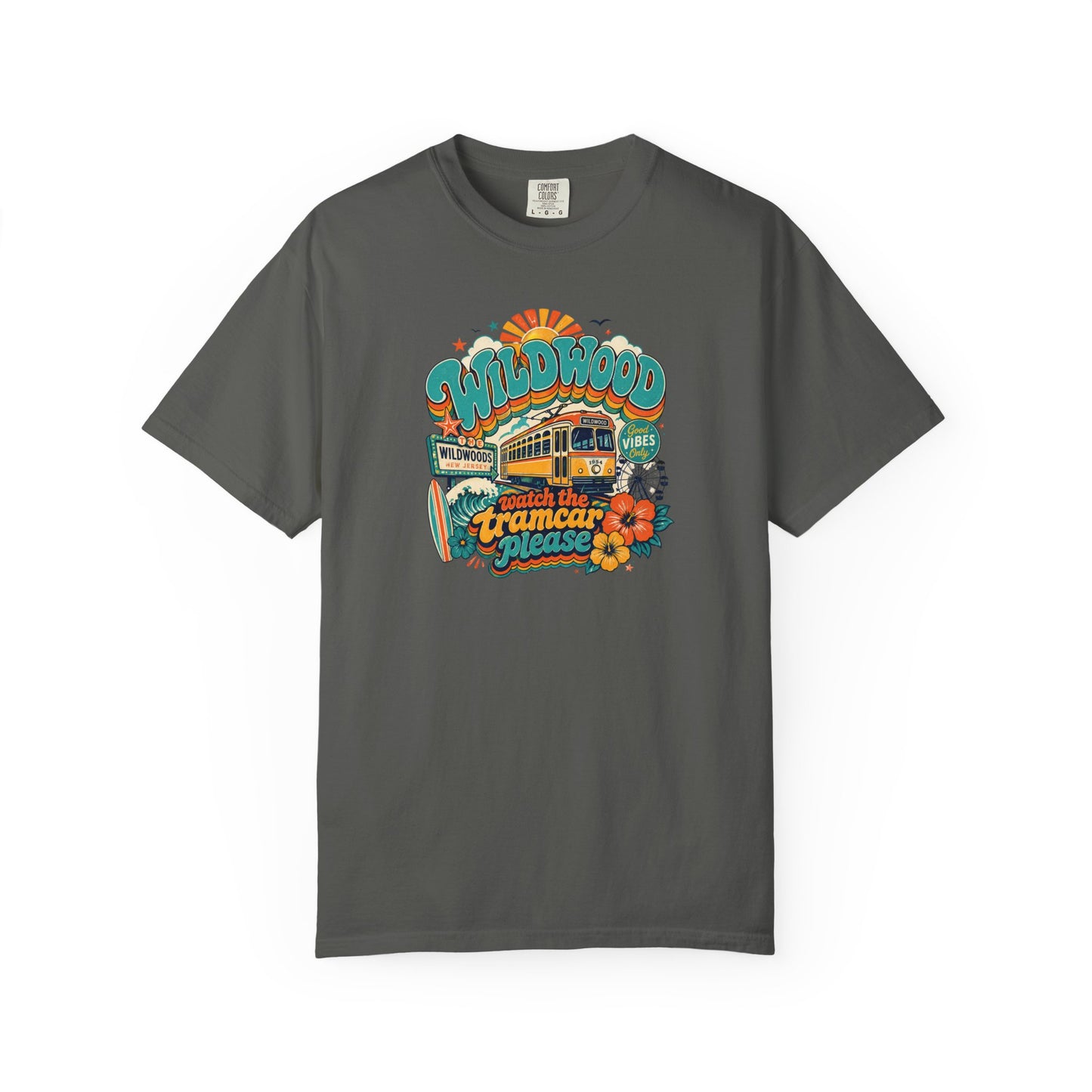 Wildwood Tramcar Please T-Shirt — Retro Beachboardwalk Graphic Tee