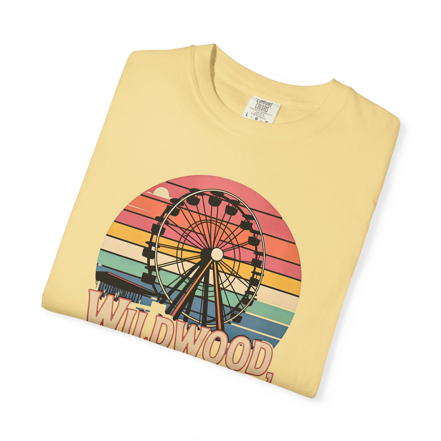 Wildwood NJ Ferris Wheel T-Shirt — Retro Sunset Boardwalk Tee