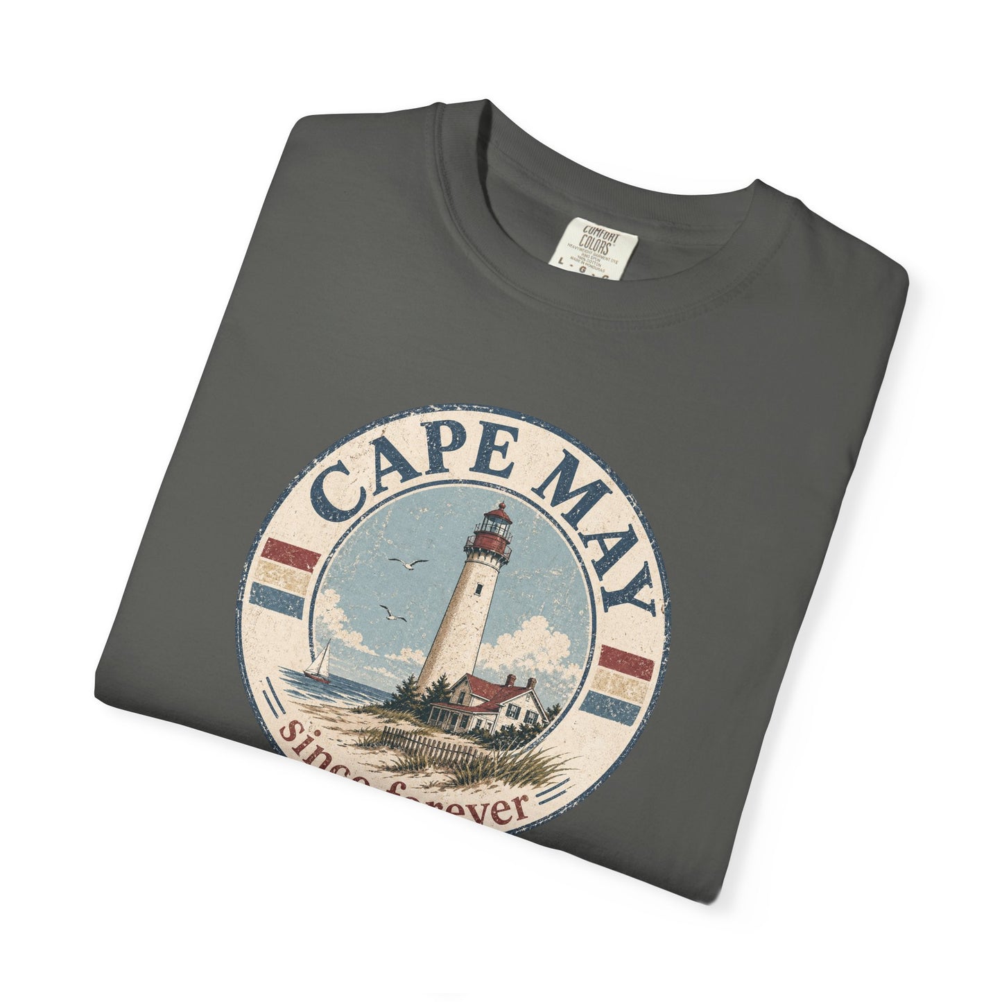 Cape May Lighthouse T-Shirt — Vintage Coastal 'Since Forever' Tee