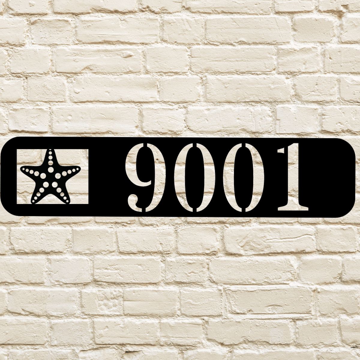 Custom Starfish House Address SIgn