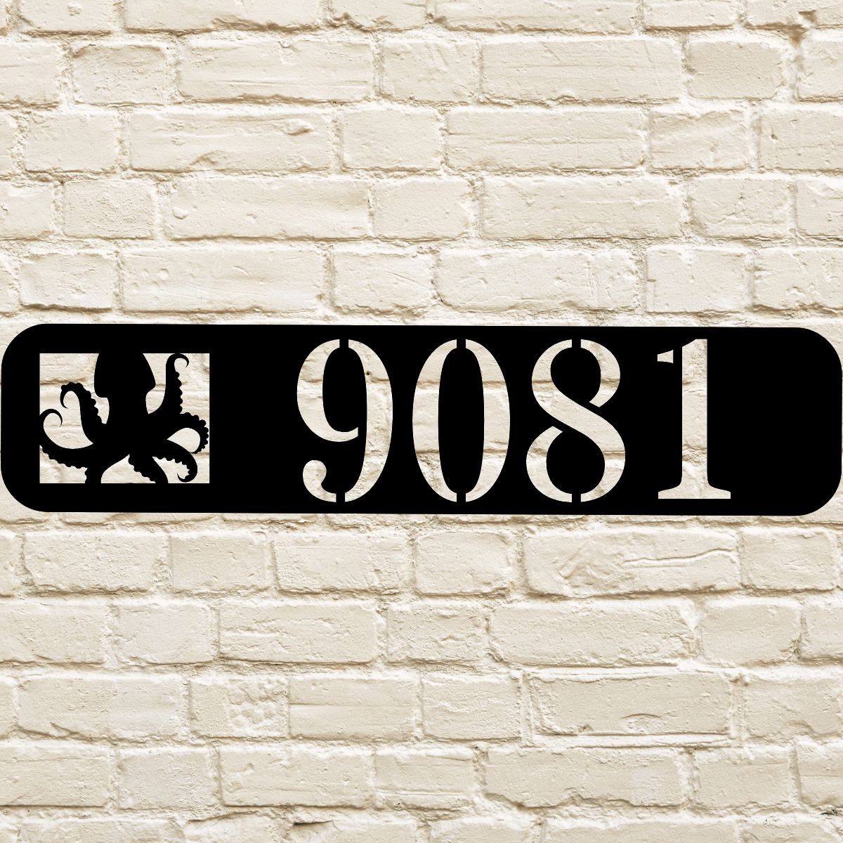 Custom Octopus House Address Sign