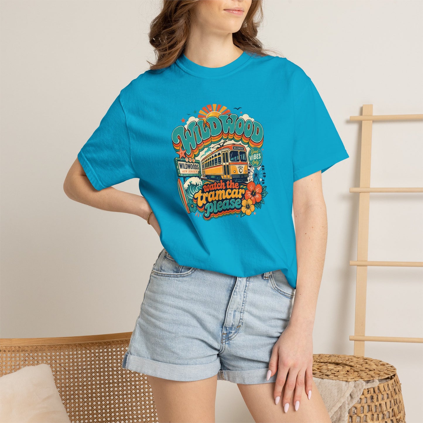 Wildwood Tramcar Please T-Shirt — Retro Beachboardwalk Graphic Tee