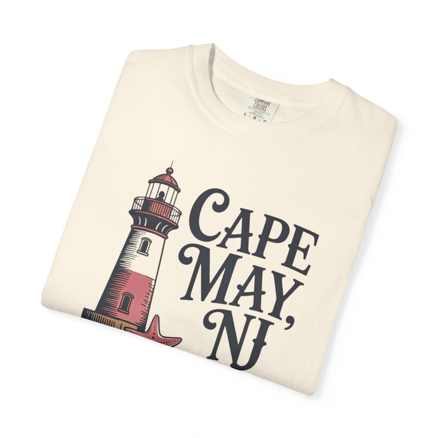 Cape May, NJ Lighthouse T-Shirt — Nautical Beach Souvenir Tee