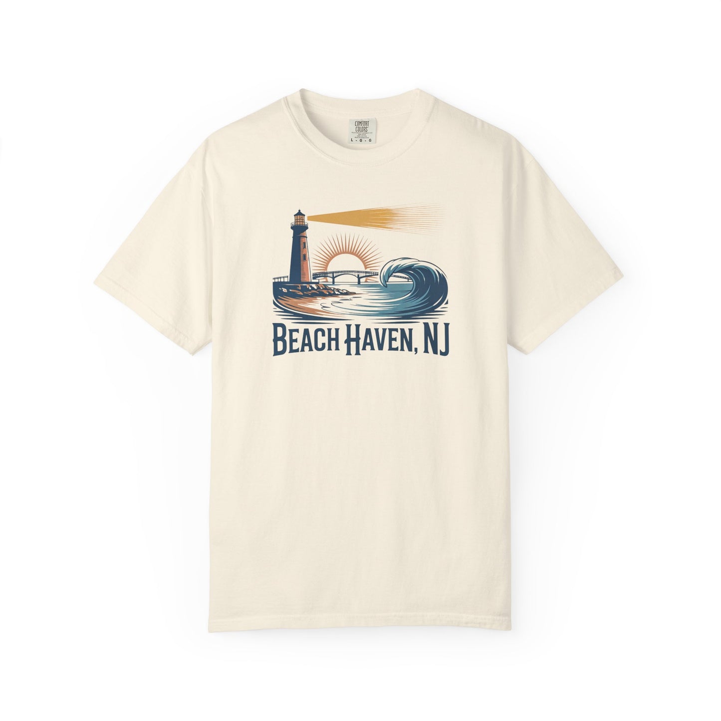 Beach Haven, NJ Lighthouse T-Shirt — Coastal Vintage Surf Graphic