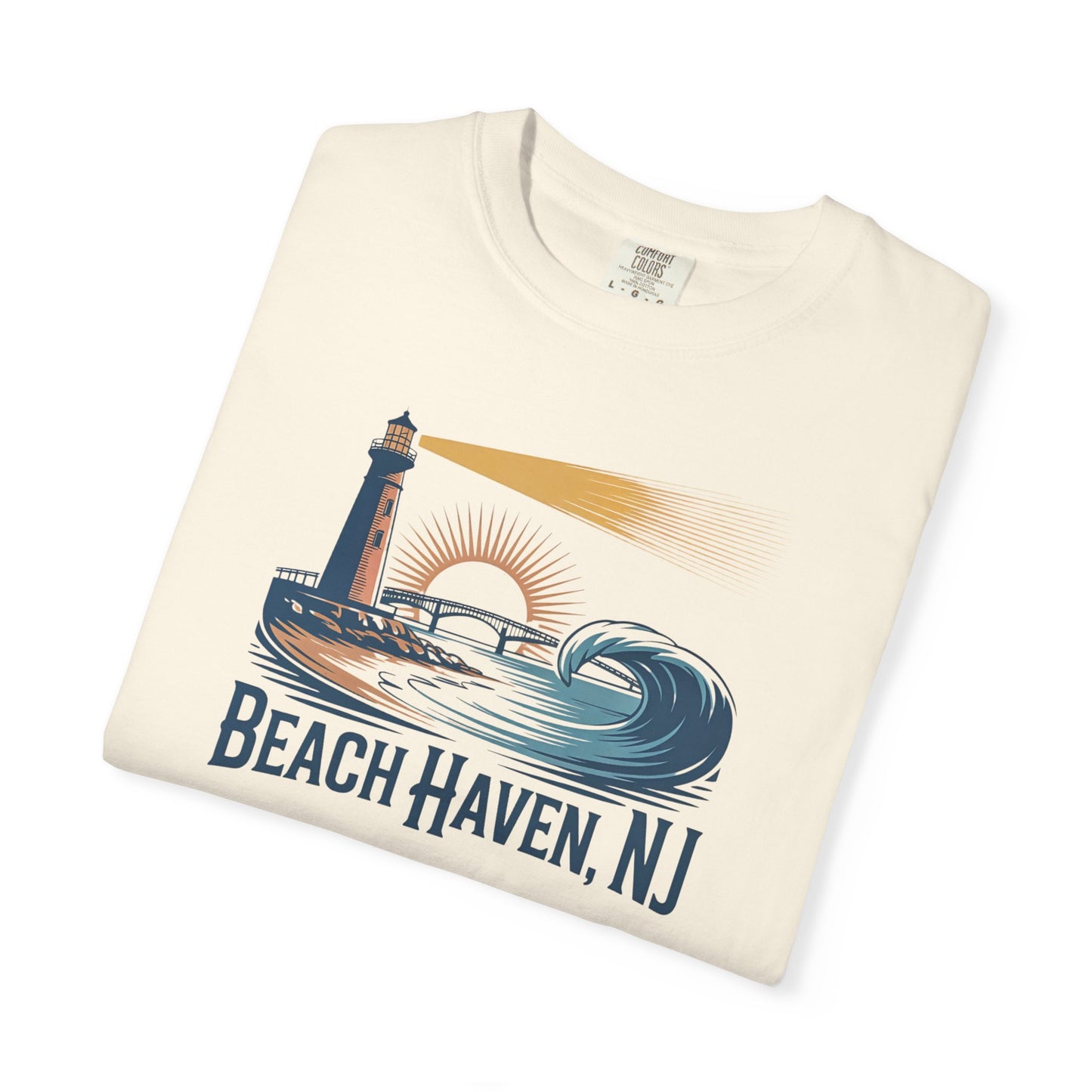 Beach Haven, NJ Lighthouse T-Shirt — Coastal Vintage Surf Graphic