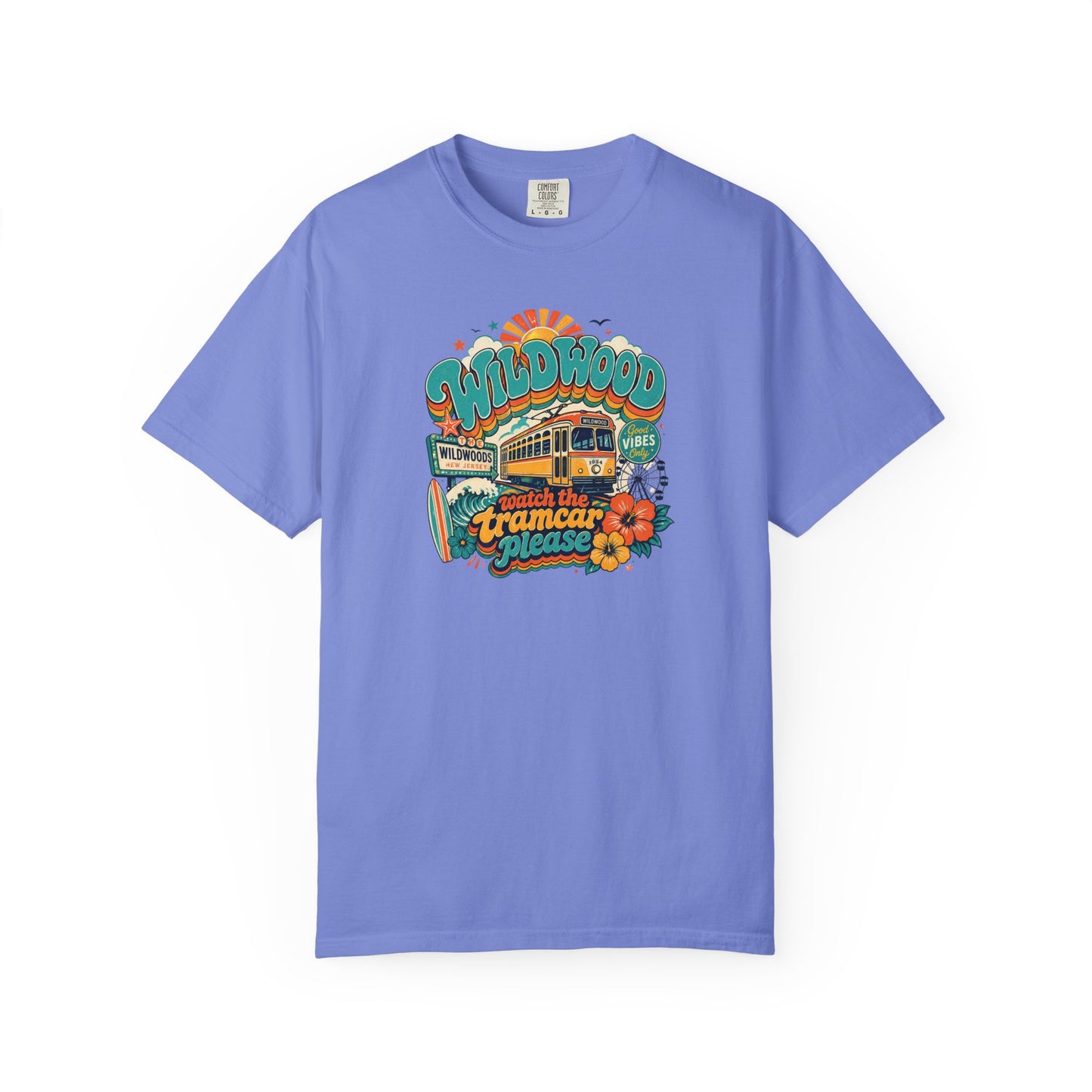 Wildwood Tramcar Please T-Shirt — Retro Beachboardwalk Graphic Tee