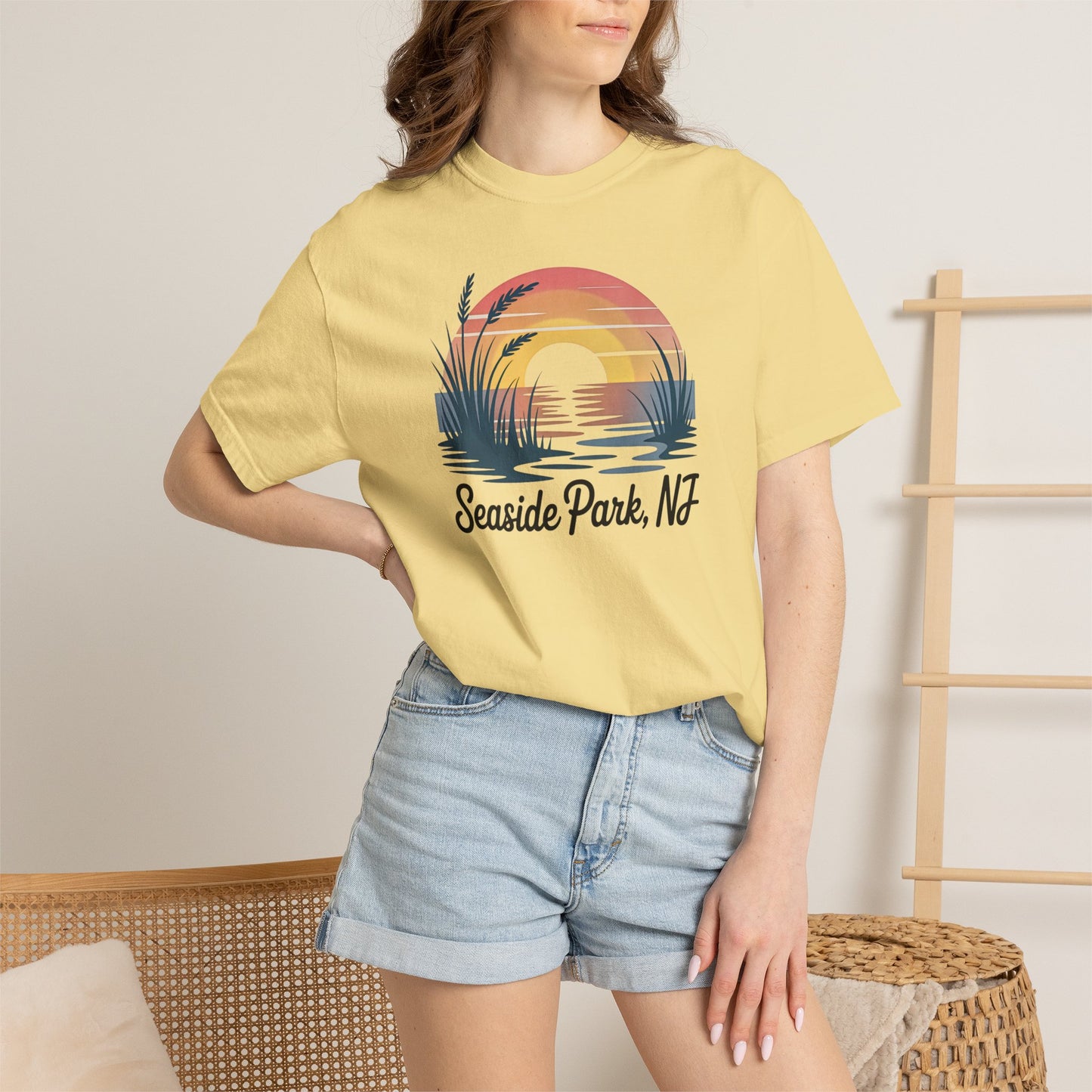 Seaside Park, NJ Shore Sunset Beach T-Shirt