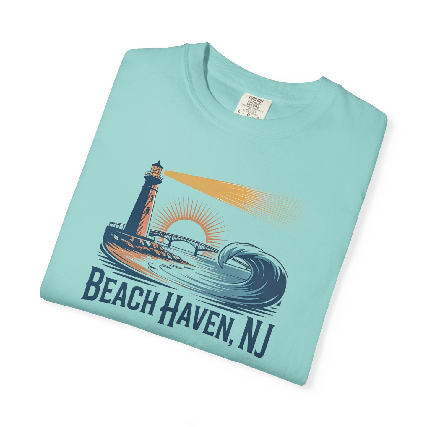 Beach Haven, NJ Lighthouse T-Shirt — Coastal Vintage Surf Graphic