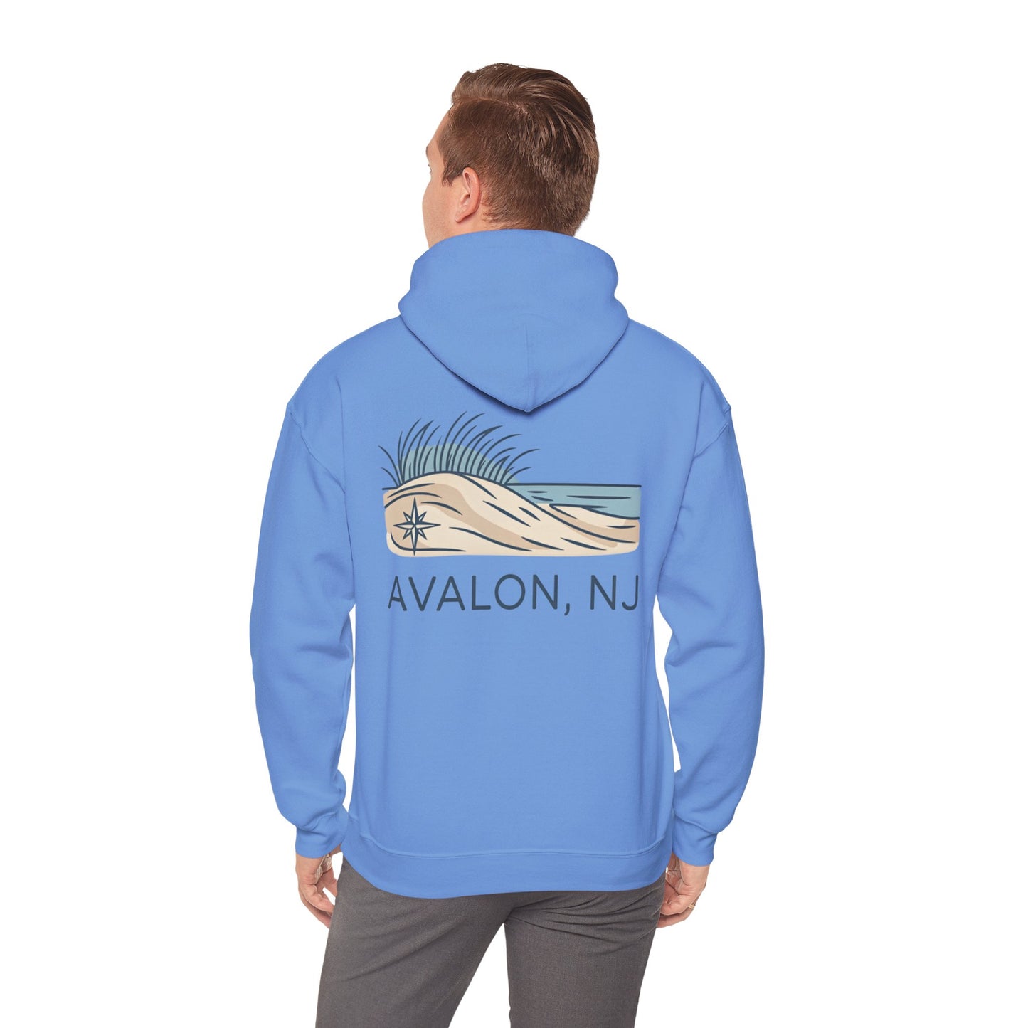 Avalon NJ Beach Hoodie – Dune & Ocean Graphic Sweatshirt