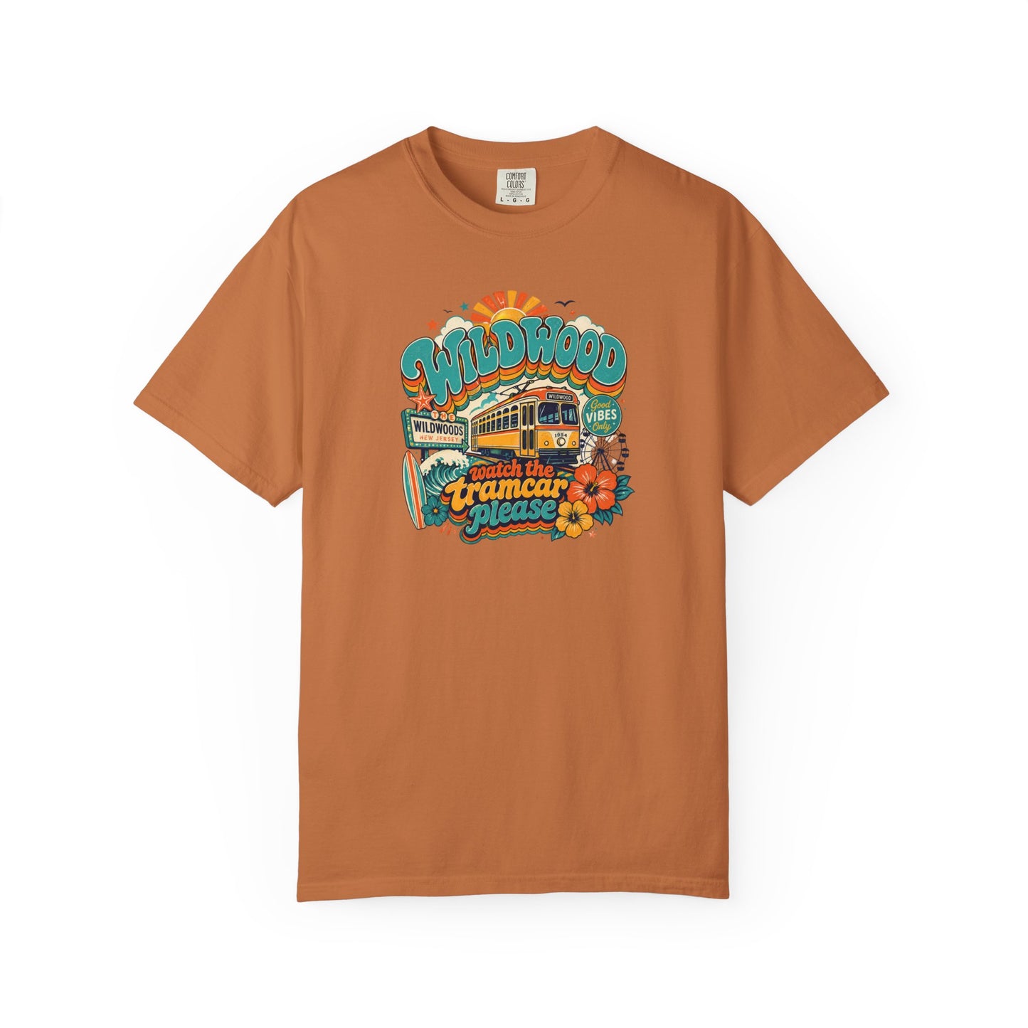 Wildwood Tramcar Please T-Shirt — Retro Beachboardwalk Graphic Tee