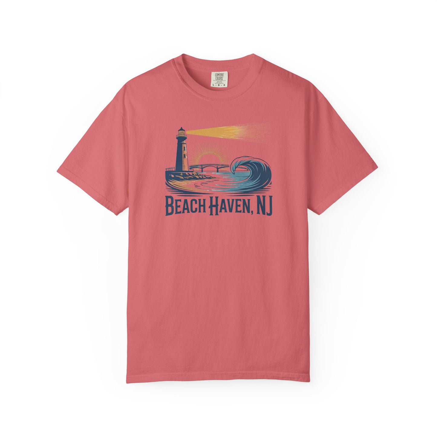 Beach Haven, NJ Lighthouse T-Shirt — Coastal Vintage Surf Graphic