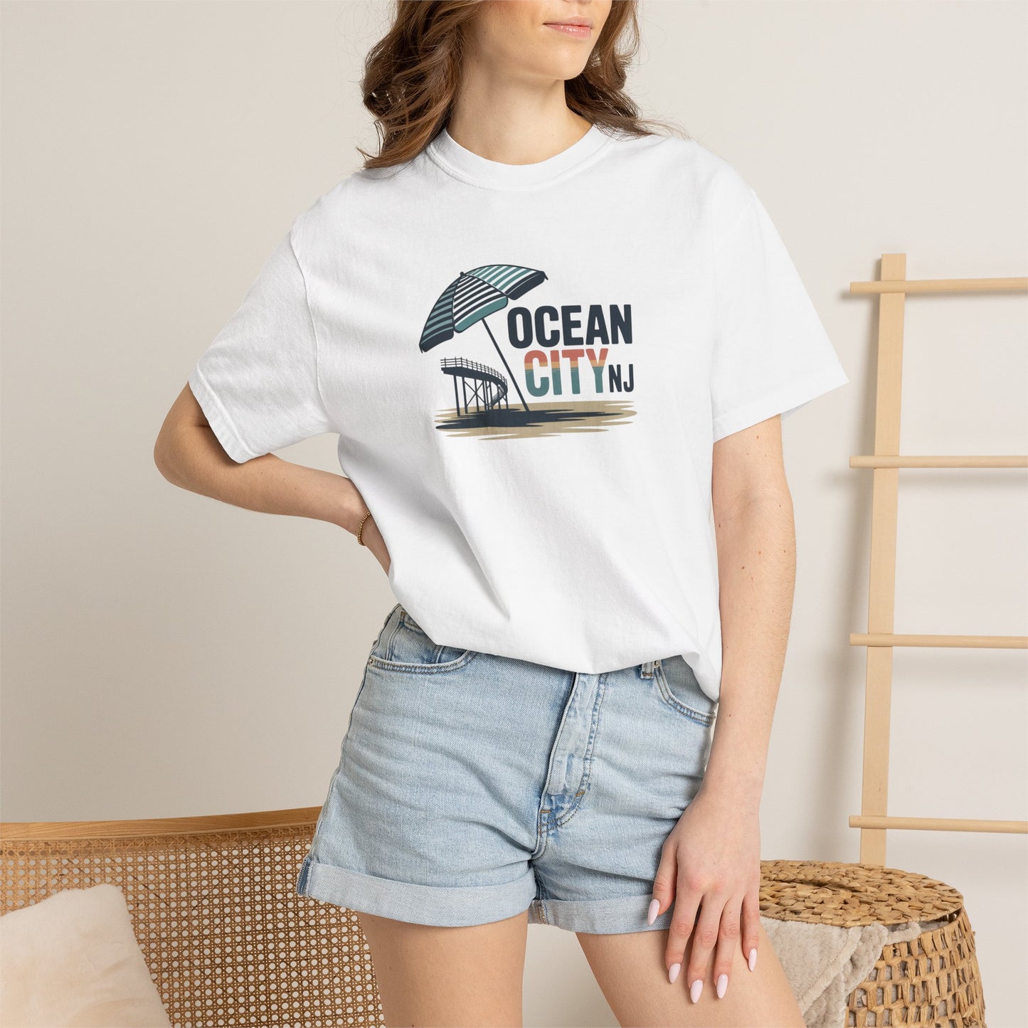 Ocean City NJ Beach Umbrella T-Shirt