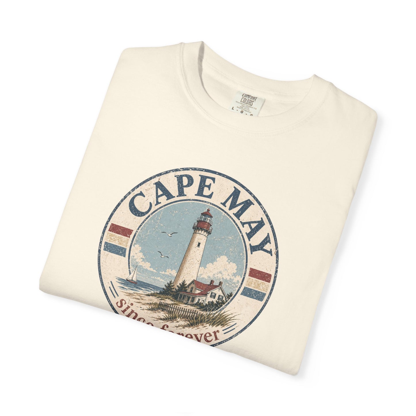 Cape May Lighthouse T-Shirt — Vintage Coastal 'Since Forever' Tee