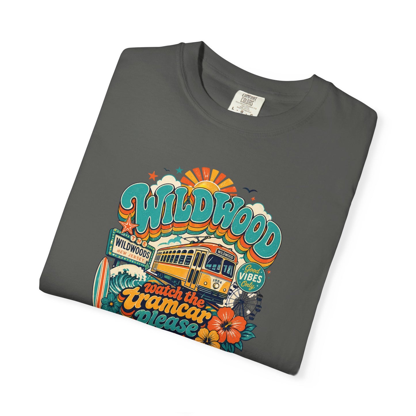 Wildwood Tramcar Please T-Shirt — Retro Beachboardwalk Graphic Tee